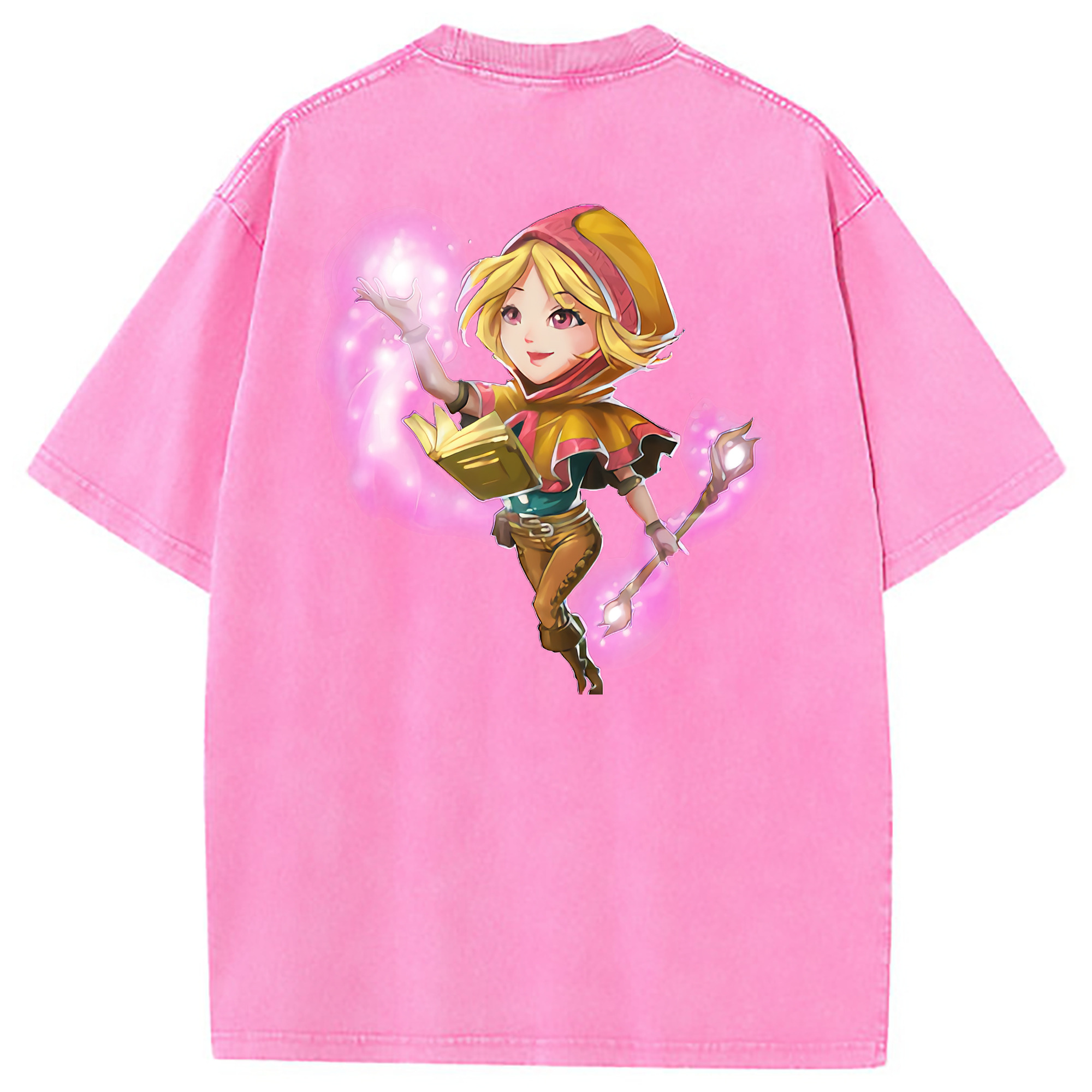 （画像用） リーグ・オブ・レジェンド League of Legends LOL 綿100% ヴィンテージ風 半袖Tシャツ（背面プリント）